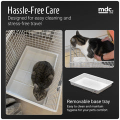 MDC Pet Carrier with Top Opening – Lightweight Mesh Travel Crate for Cats, Kittens & Small Dogs – Secure, Spacious & Easy Clean Design