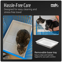 MDC Pet Carrier with Top Opening – Lightweight Mesh Travel Crate for Cats, Kittens & Small Dogs – Secure, Spacious & Easy Clean Design
