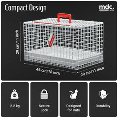 MDC Pet Carrier with Top Opening – Lightweight Mesh Travel Crate for Cats, Kittens & Small Dogs – Secure, Spacious & Easy Clean Design
