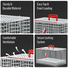 MDC Pet Carrier with Top Opening – Lightweight Mesh Travel Crate for Cats, Kittens & Small Dogs – Secure, Spacious & Easy Clean Design