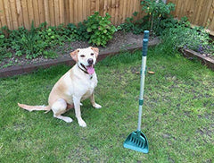 MDC Arms Length Pooper Scooper for Dogs – No-Bend Pet Waste Picker with Rake and Scoop – Ideal for Grass or Paths – Easy Clean Garden Waste Remover – Long Handle & Lightweight Design