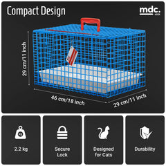 MDC Pet Carrier with Top Opening – Lightweight Mesh Travel Crate for Cats, Kittens & Small Dogs – Secure, Spacious & Easy Clean Design