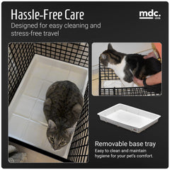 MDC Pet Carrier with Top Opening – Lightweight Mesh Travel Crate for Cats, Kittens & Small Dogs – Secure, Spacious & Easy Clean Design